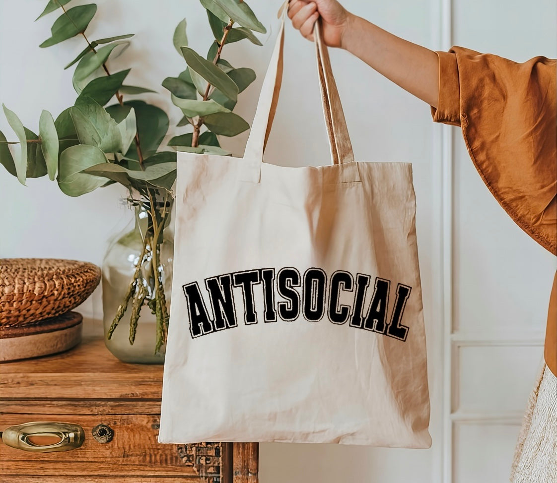 Antisocial tote bag