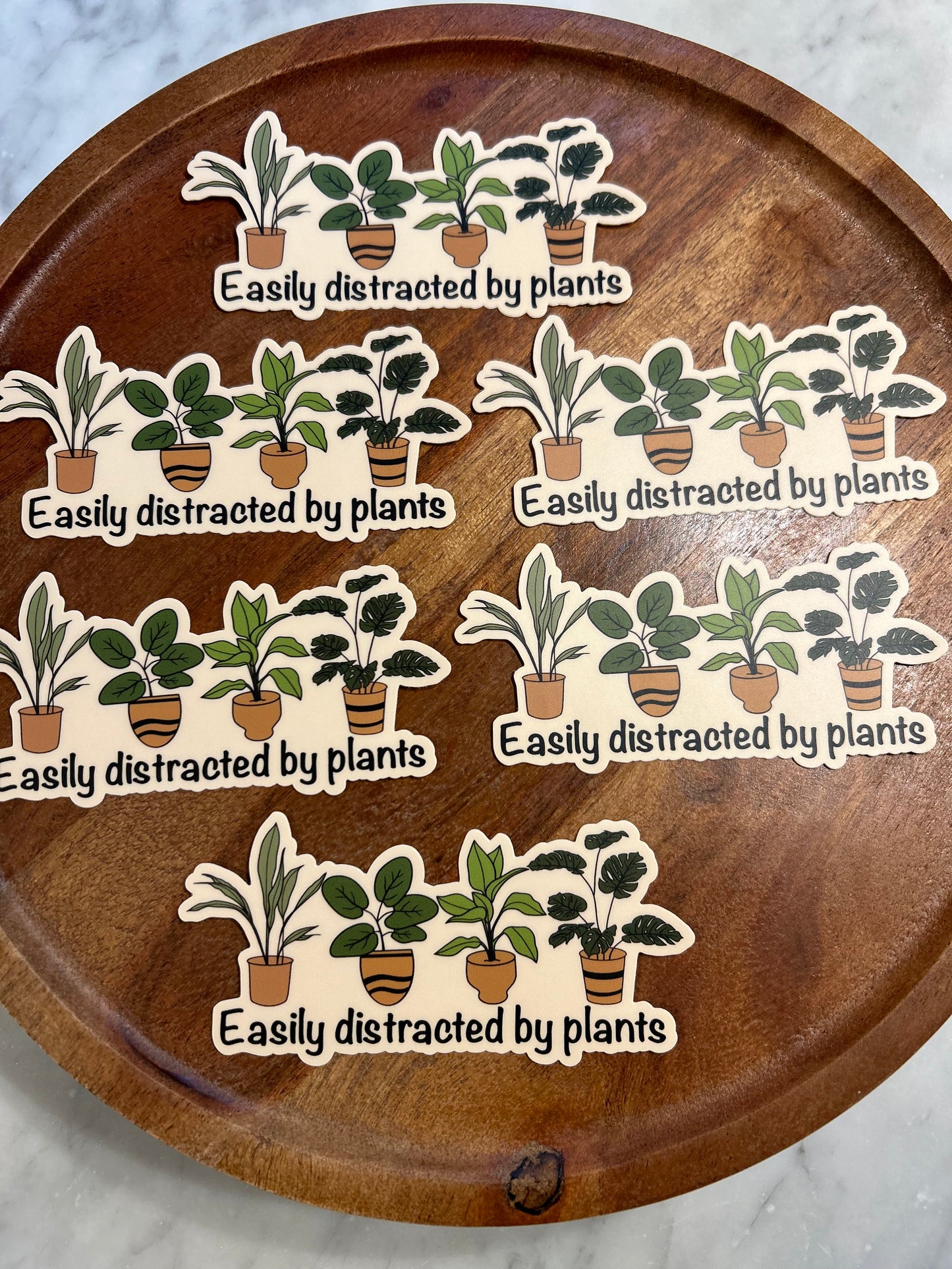 Easily distracted by plants sticker
