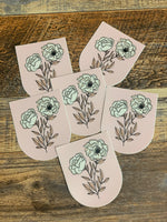Drawn flowers sticker