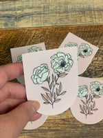 Drawn flowers sticker