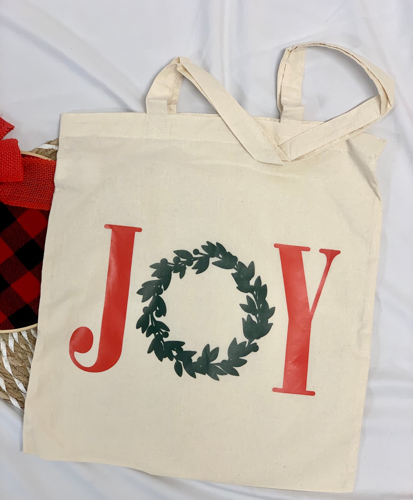Joy Wreath Tote Bag