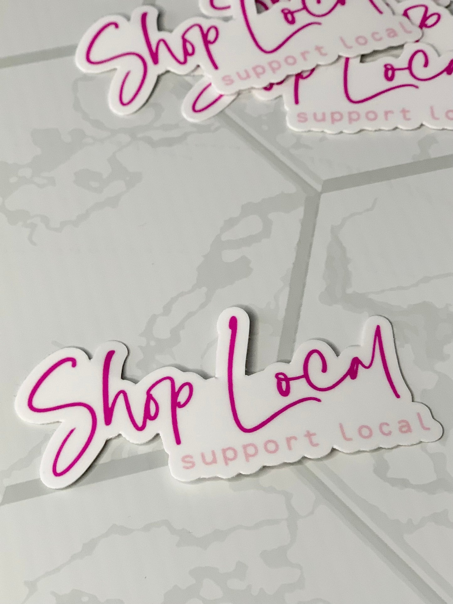 Shop Local Sticker • pink