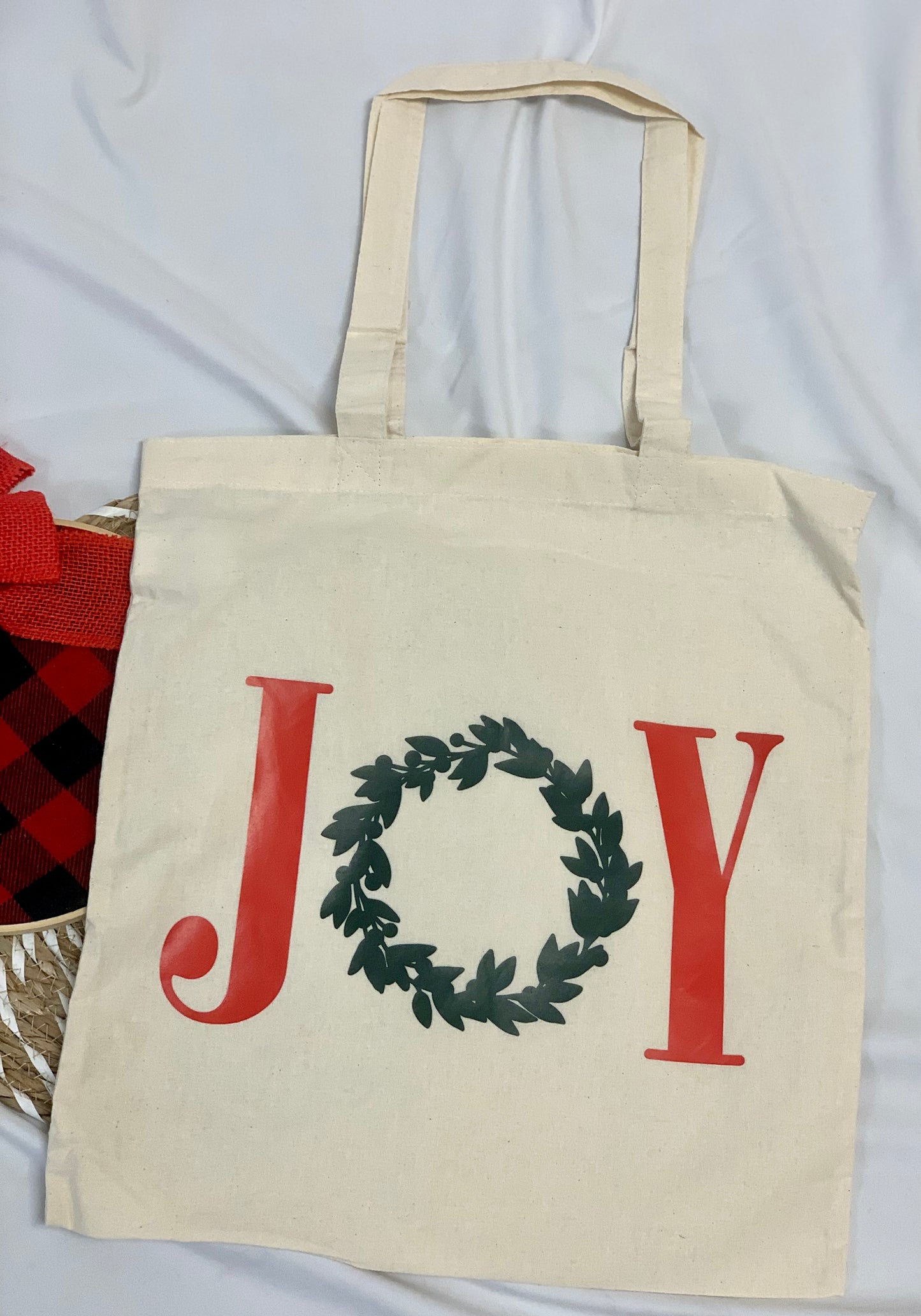 Joy Wreath Tote Bag