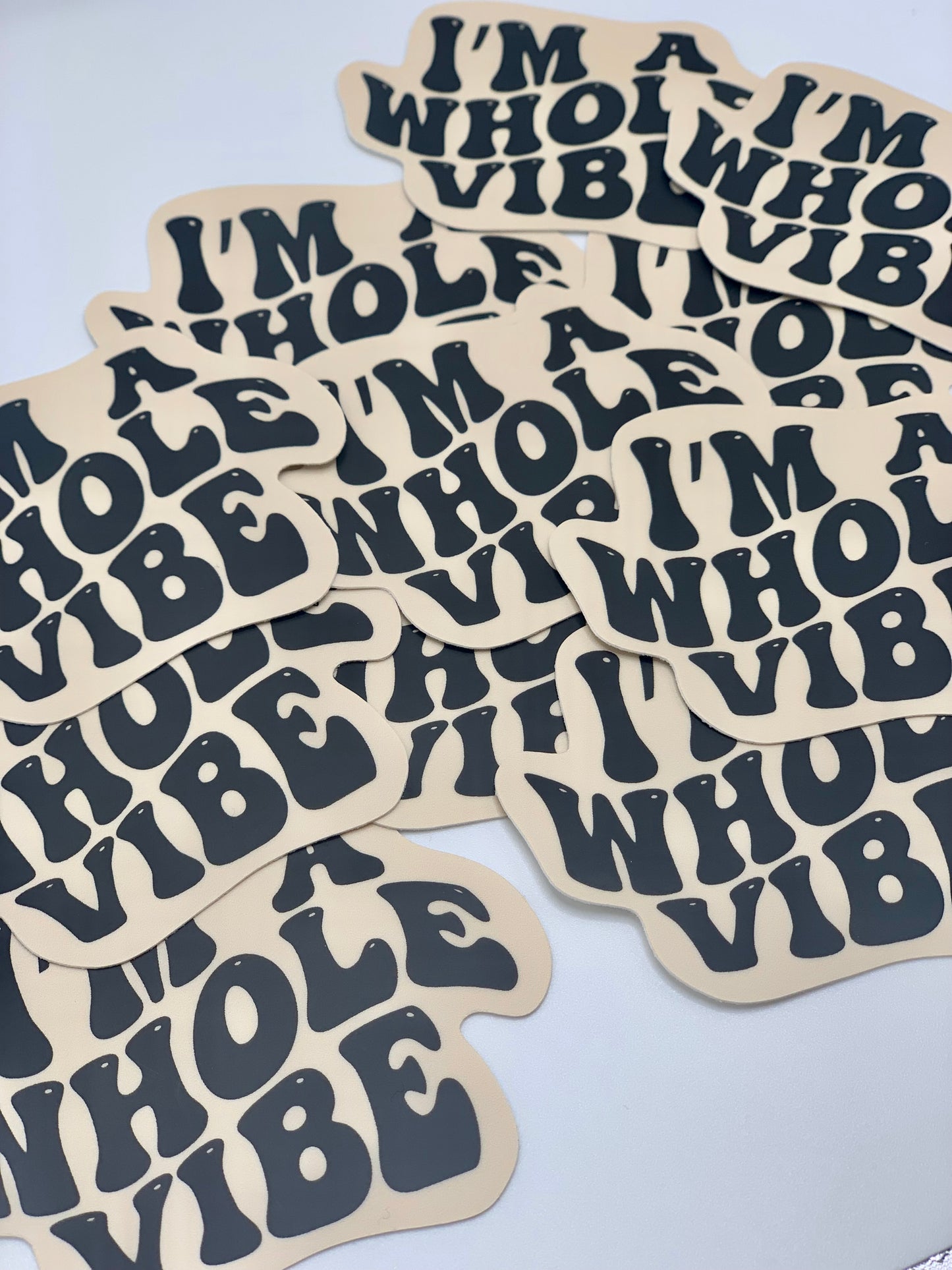 I’m a whole vibe Sticker • tan