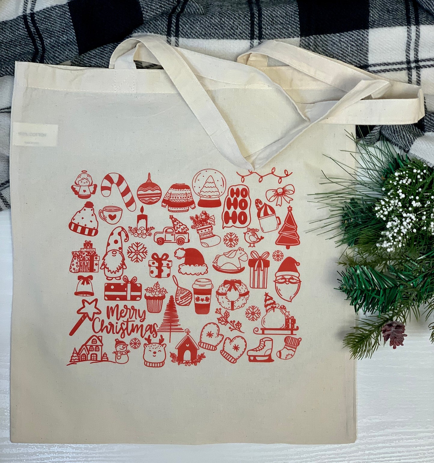 Christmas doodles Tote Bag