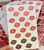 Red Kiss Ombré Sticker Sheet