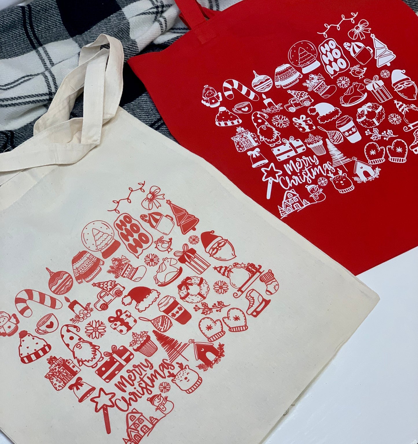Christmas doodles Tote Bag