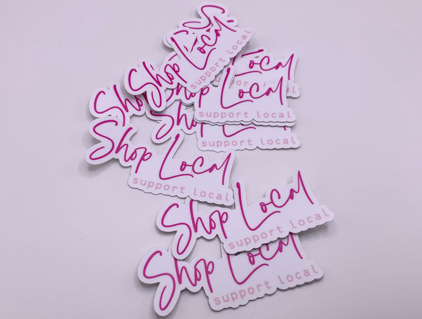 Shop Local Sticker • pink