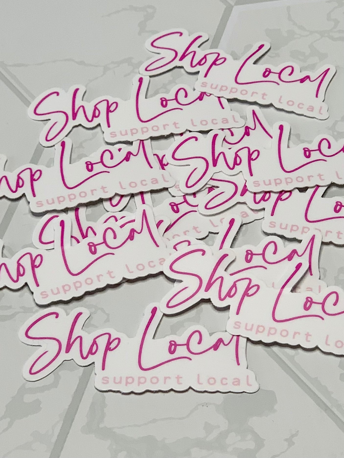 Shop Local Sticker • pink