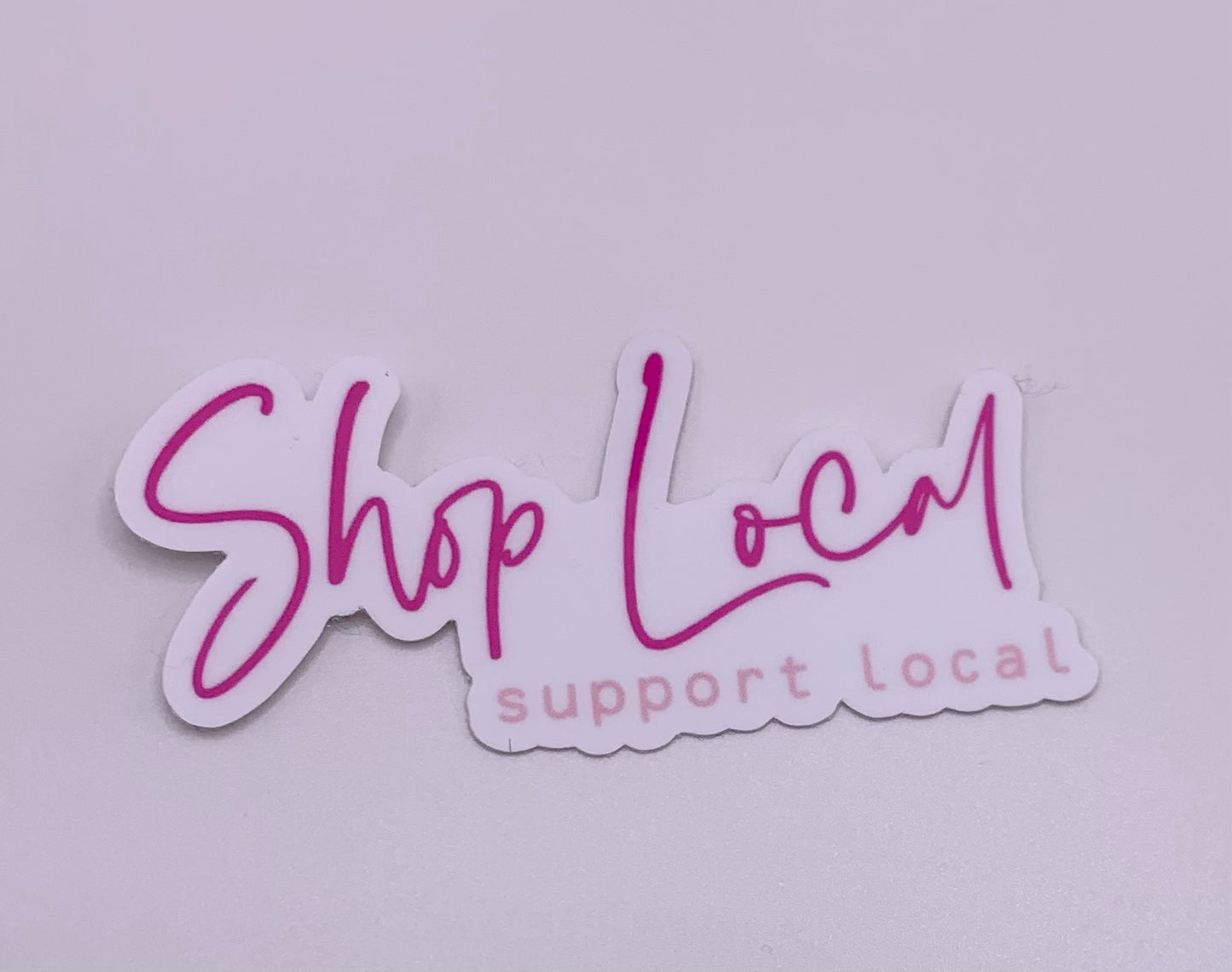 Shop Local Sticker • pink