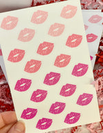 Pink Kiss Ombré Sticker Sheet