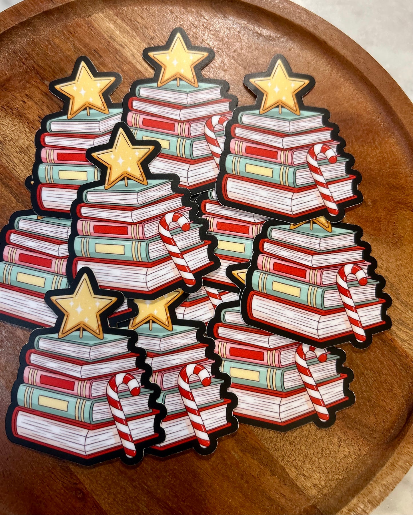 Christmas books sticker