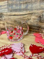 Strawberry Bliss Glass coffee mug