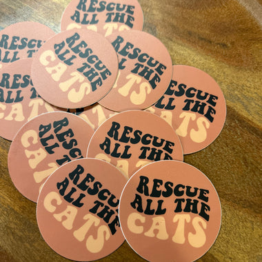 Rescue all the cats sticker