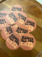 Rescue all the cats sticker