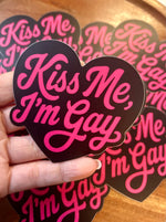 Kiss me I’m gay heart sticker