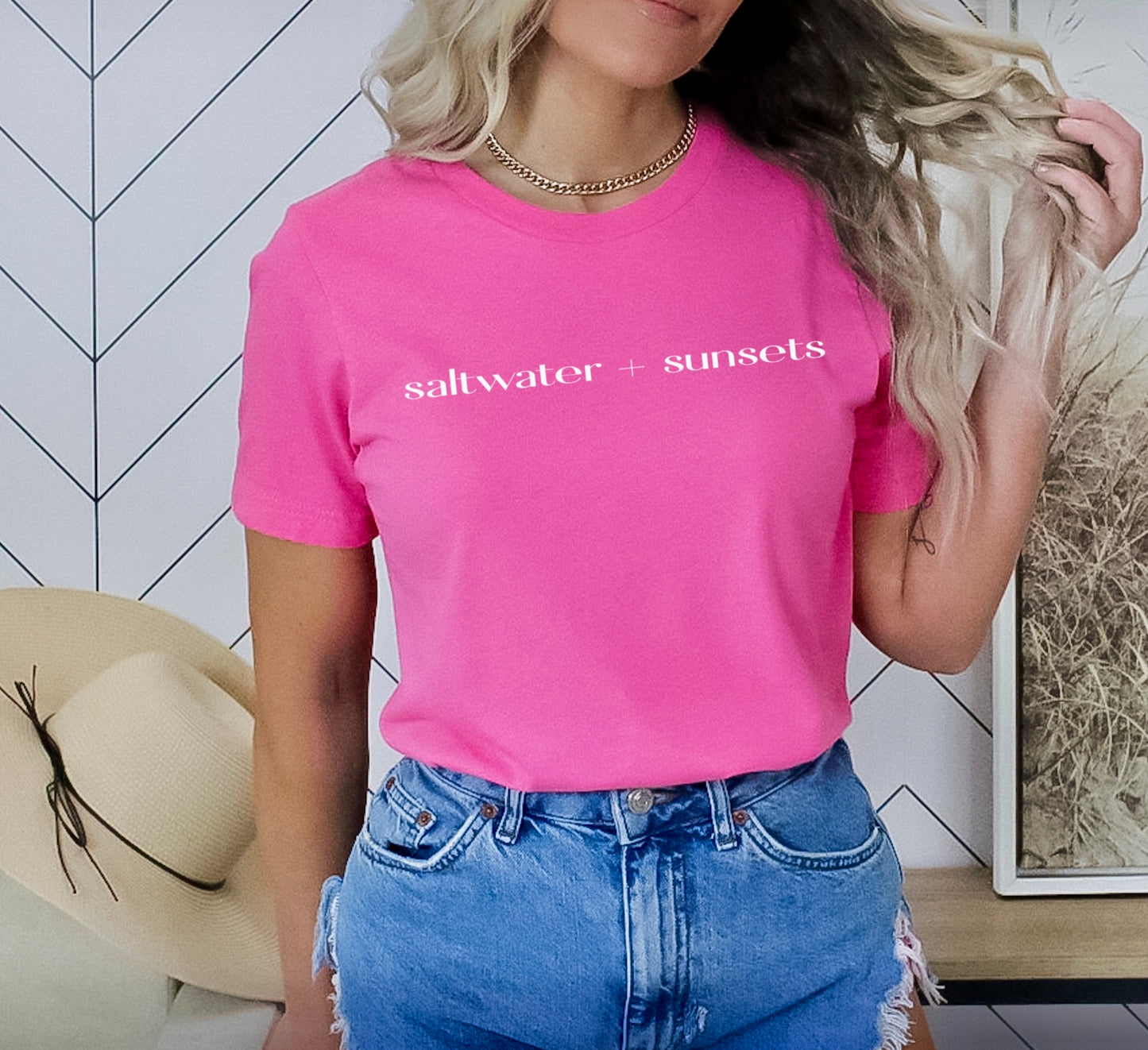 Saltwater + sunsets t-shirt