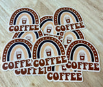 Coffee rainbow sticker • cream