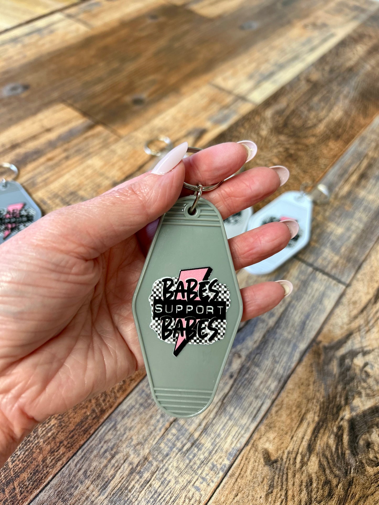 Babes support babes keychain