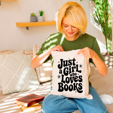Just a girl who loves books tote bag