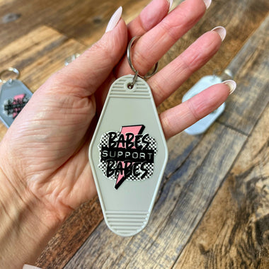 Babes support babes keychain