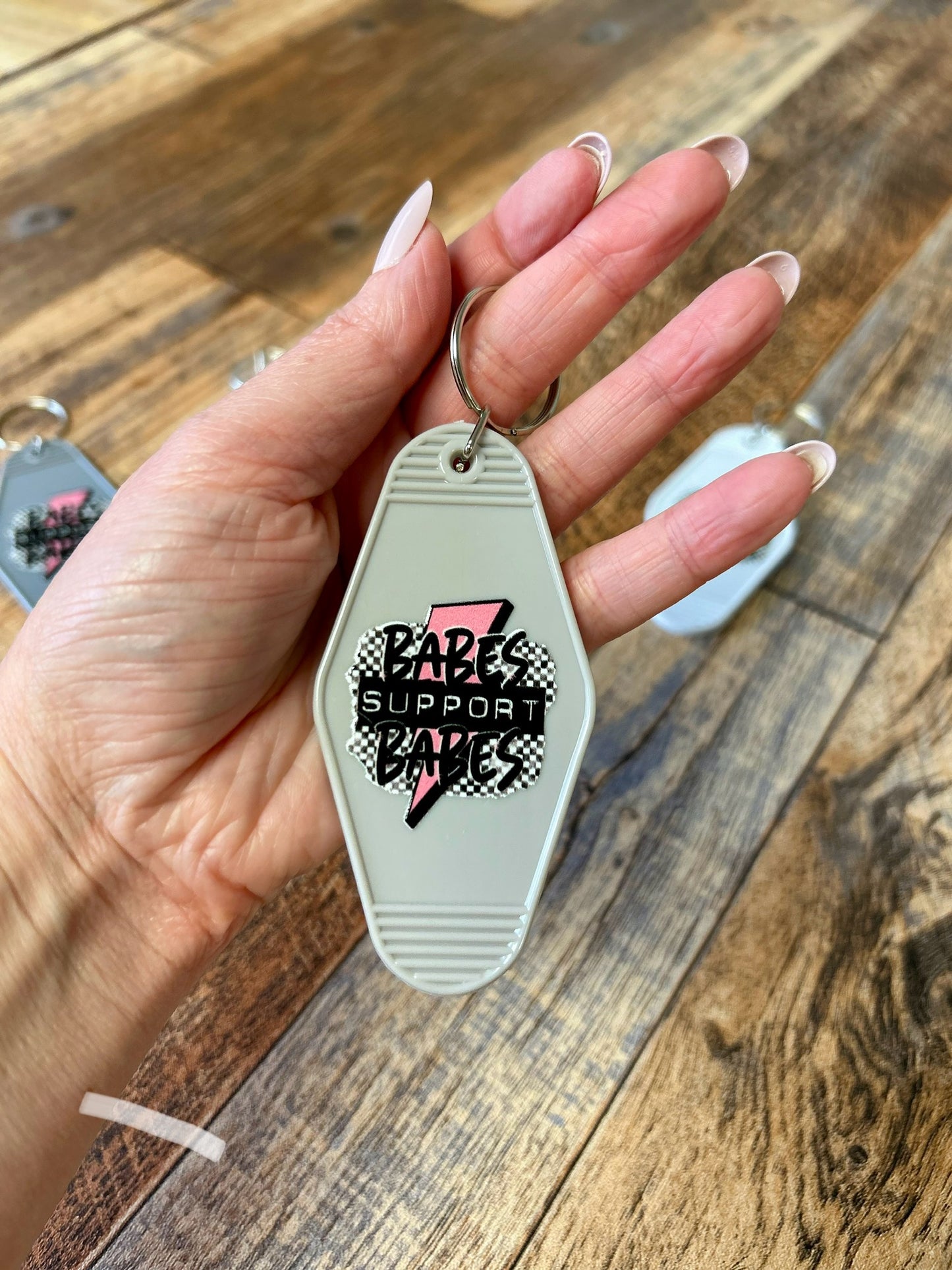 Babes support babes keychain