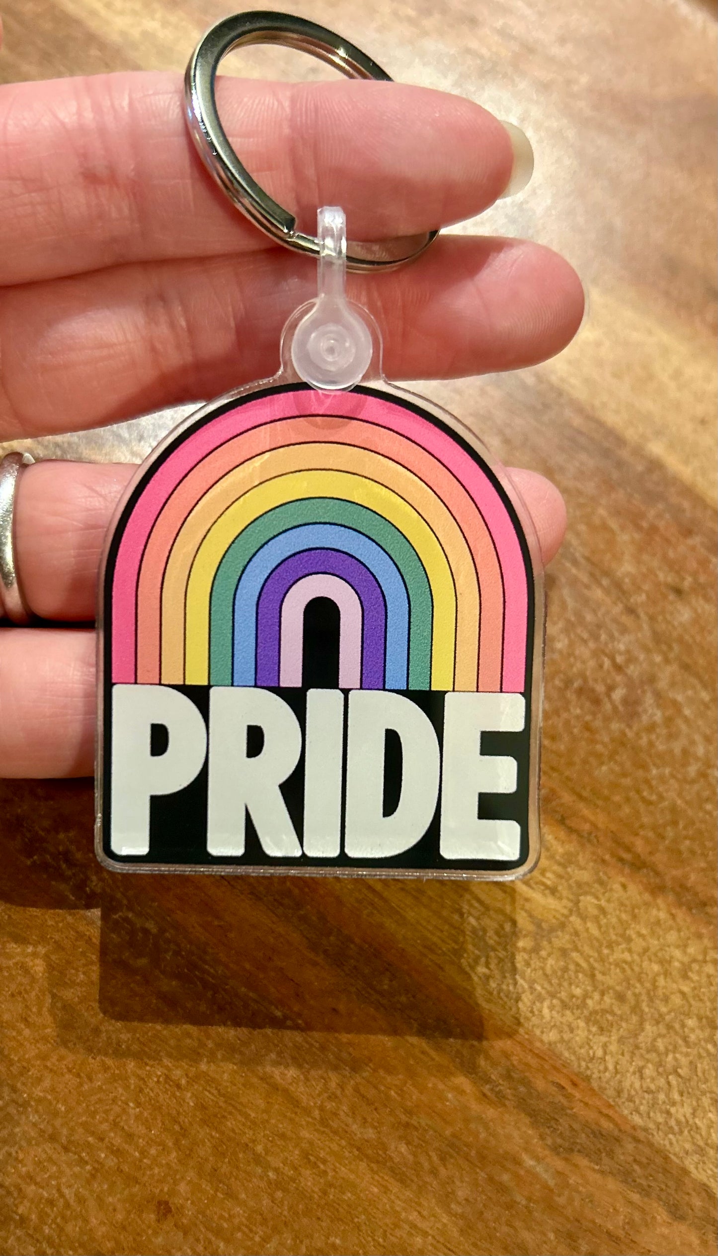 Pride rainbow keychain
