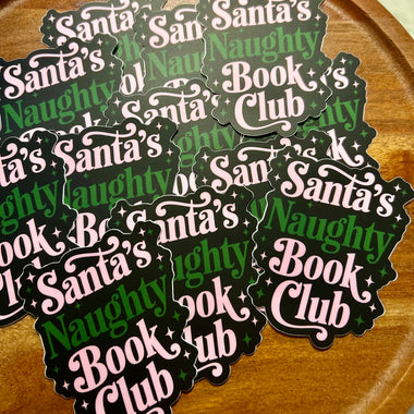 Santa’s naughty book club sticker