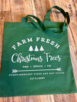 Farm fresh Christmas trees green Tote Bag