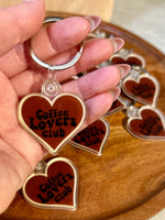 Coffee lovers club keychain • cream