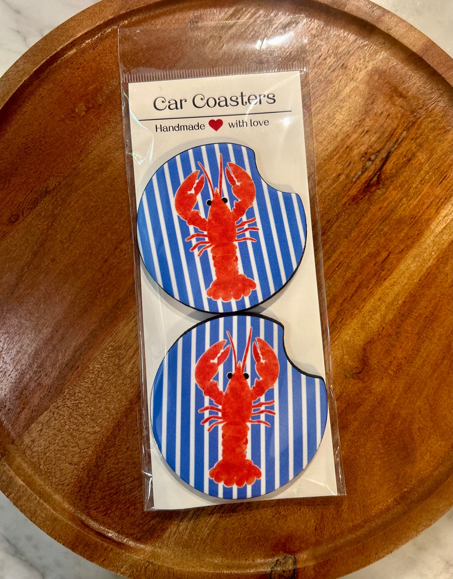 Lobster car coasters • set of 2