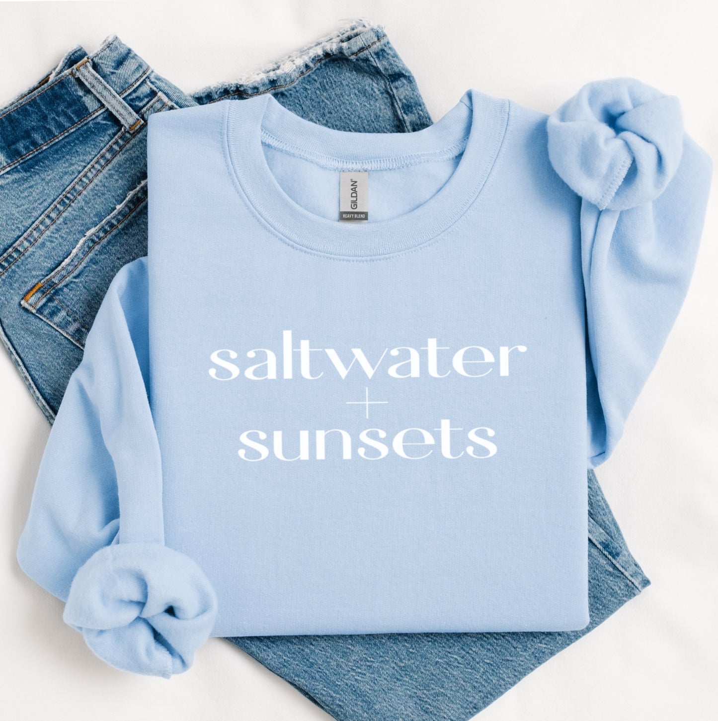 Saltwater + sunsets • bold sweatshirt