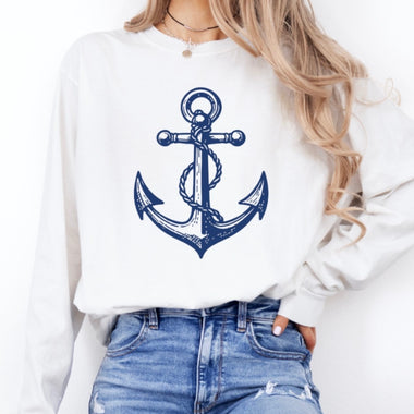 Anchor long sleeve t-shirt • comfort colors