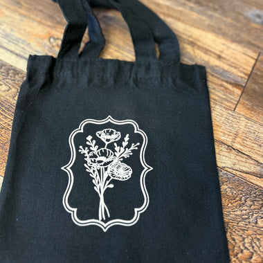 8” Wildflower - small tote bag
