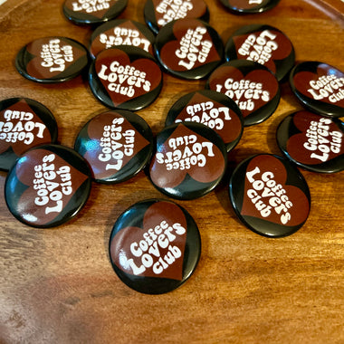 Coffee Lovers club button • black