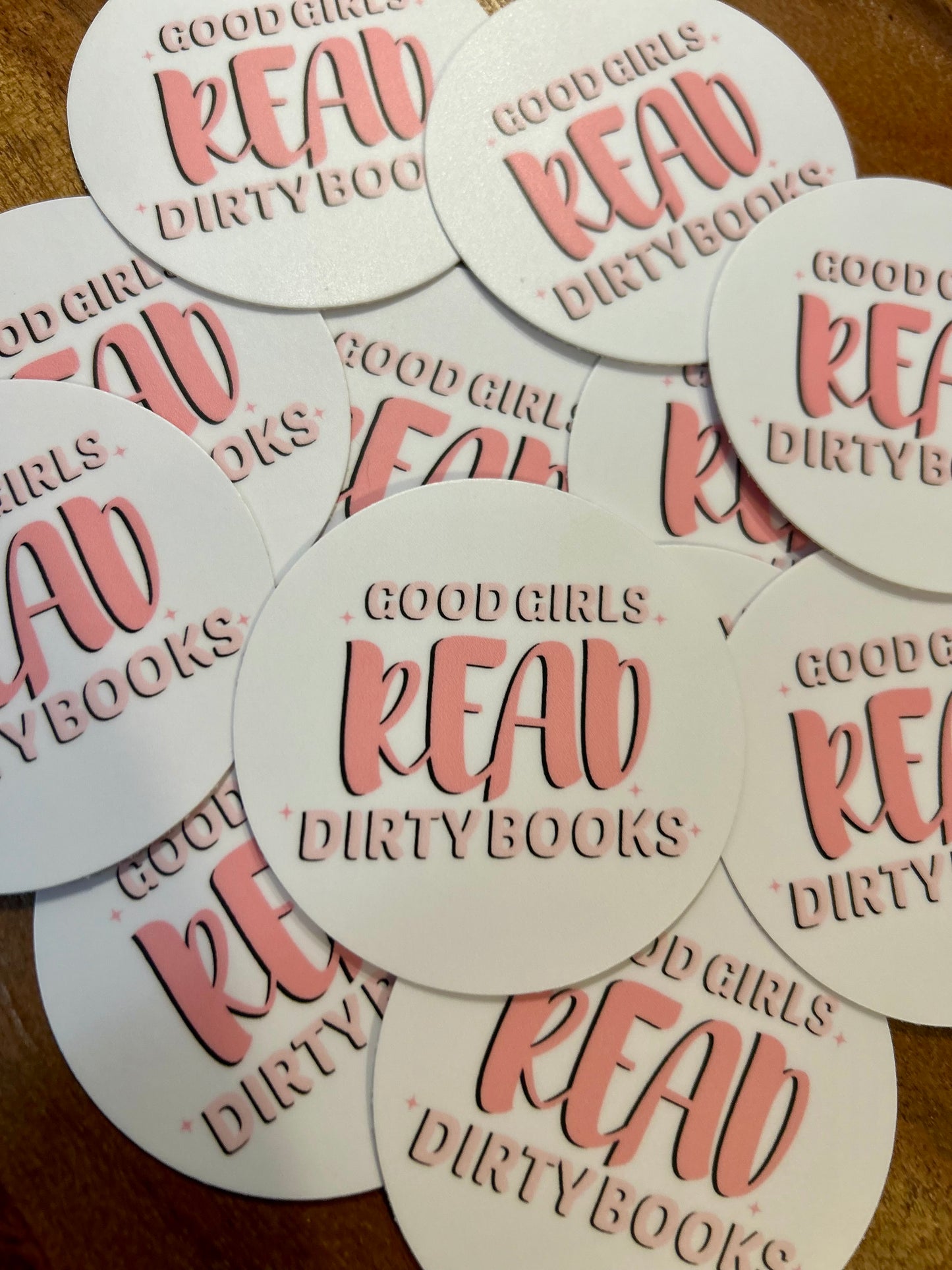 Good girls read dirty books sticker