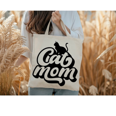 Cat mom tote bag