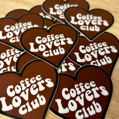 Coffee lovers club sticker • white