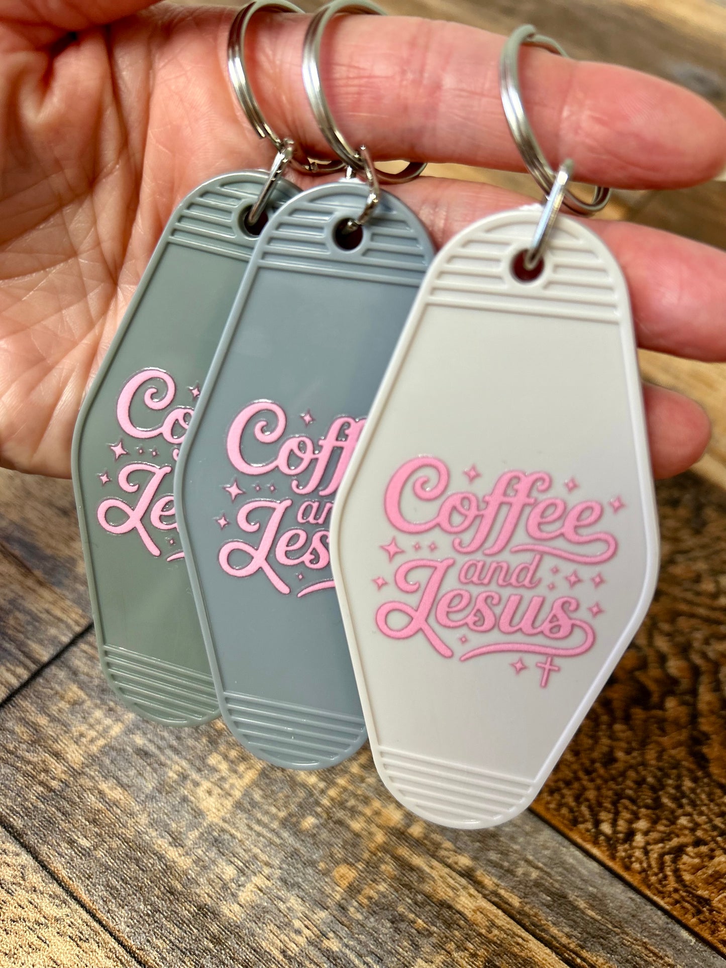 Coffee & Jesus keychain