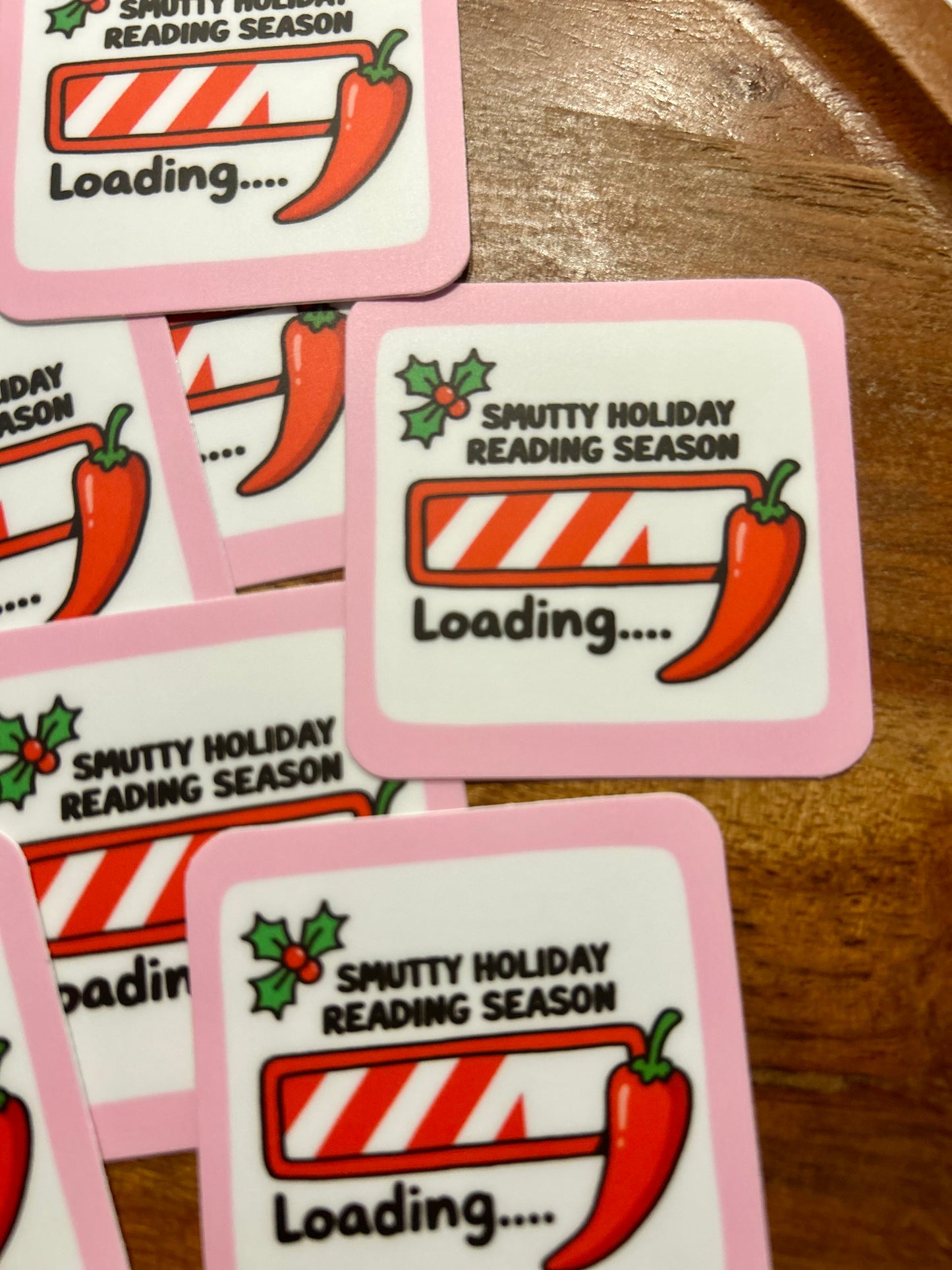 Smutty holiday reading season loading sticker