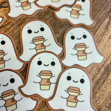 Ghostie latte sticker