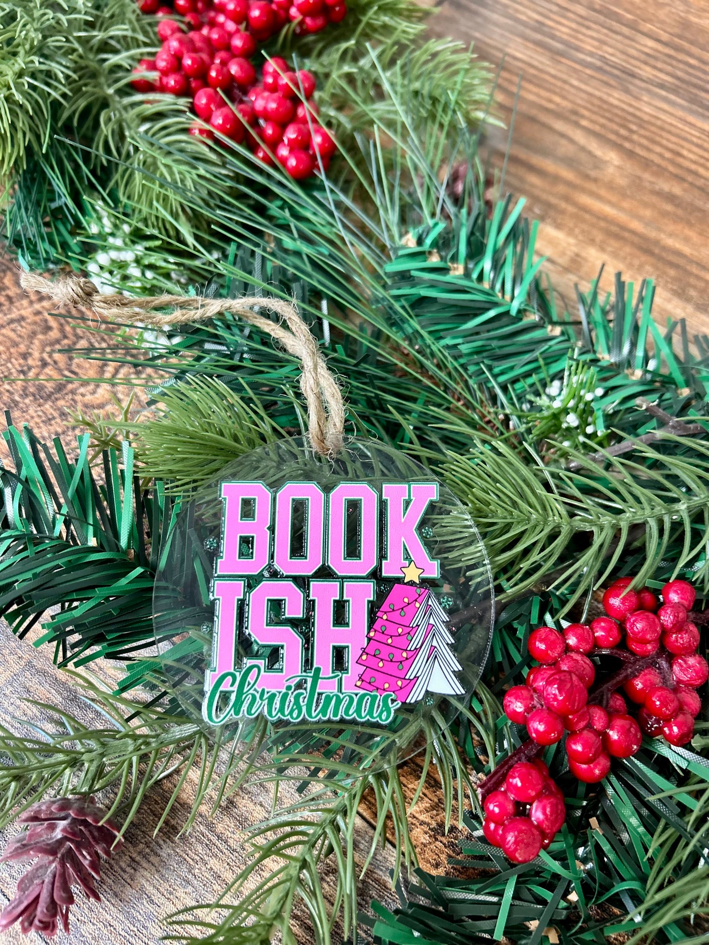 Bookish Christmas ornament