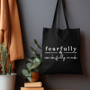 Fearfully & Wonderfully Made tote bag