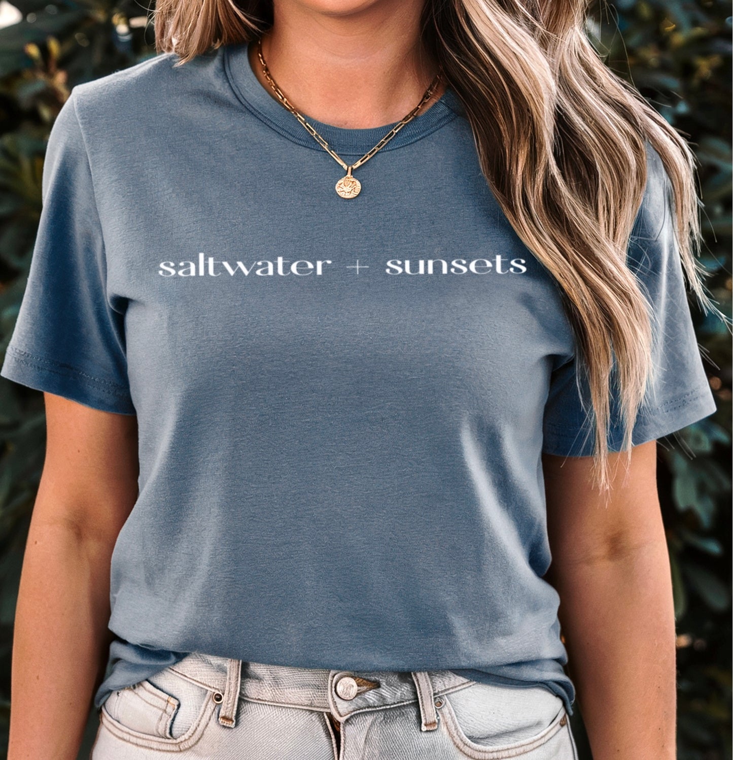 Saltwater + sunsets t-shirt