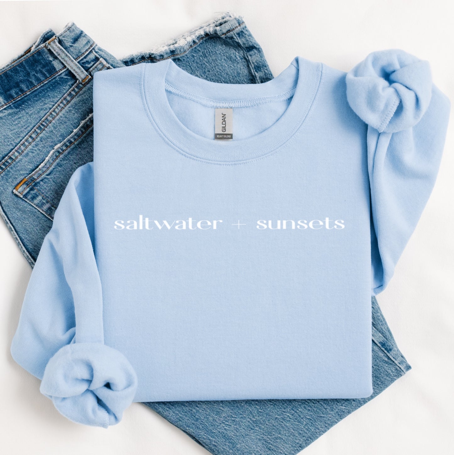 Saltwater + sunsets sweatshirt
