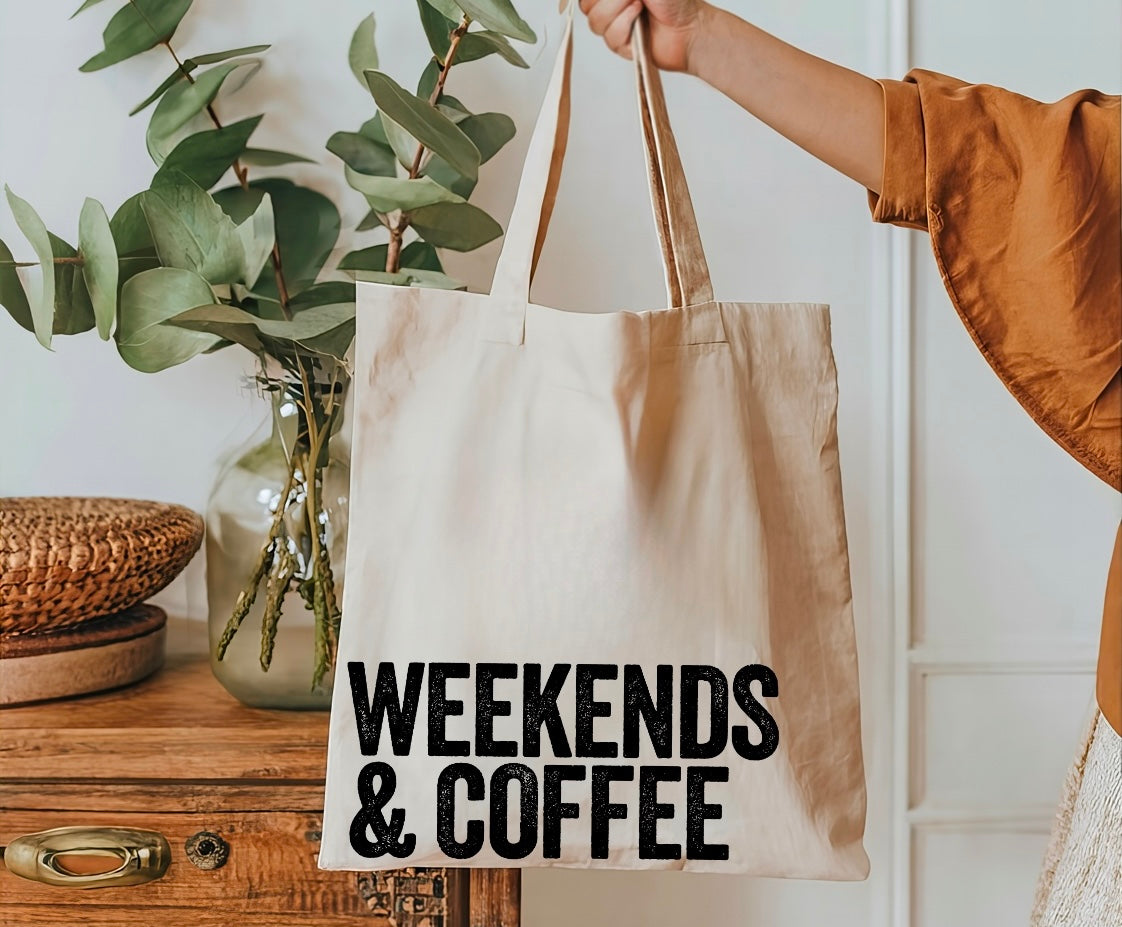 Weekends & Coffee tote bag