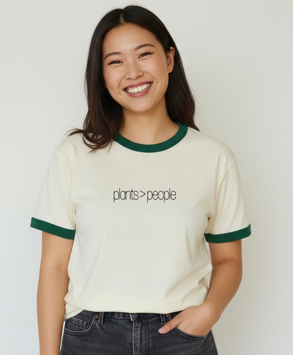 Plants > people t-shirt