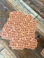 I run on caffeine and cuss words sticker