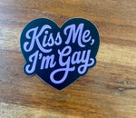 Kiss me I’m gay heart sticker