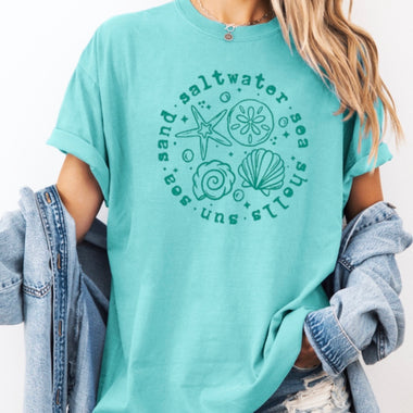 Sand & saltwater t-shirt • comfort colors